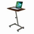 thumbnail image 2 of Airlift Height-Adjustable Mobile Laptop Desk Cart, Walnut, 2 of 11