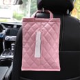 thumbnail image 1 of Save Big! Diamond Leather Car Tissue Box, Seat Back Hanging Tissue Holder, Car Interior Two-Use DIY Tissue Box, Stylish Paper Organizer for Car and Home, 1 of 7
