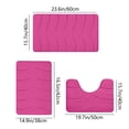 thumbnail image 3 of Vaidha Memory Foam Bath Mat 3 Set Bathroom Rugs For 3 Pcs Toilet Mats Universal Soft Comfortable Water Absorption Non-Slip Thick Machine Washable Easier To Dry Dark, 3 of 6