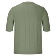thumbnail image 3 of Gspmoly T-Shirt Homme, Mode Été Homme Tricot Décontracté Couleur Unie Manches Courtes Col Rond Chemisier Sortie Hauts Soldes d'Été, 3 of 6