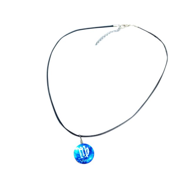 Fashion Luminous Colorful Twelve Constellations Zodiac Design Necklace Gift