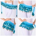 thumbnail image 2 of Transemion Wide Application Belly Dance Sequined Waist Versatile And Stylish Waist light green 1Set, 2 of 6