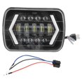 thumbnail image 1 of 300W 7in LED Car Headlight Aluminum Shell Square Front Lamp Fits for Jeep Wrangler, 1 of 9
