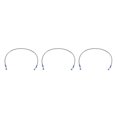 thumbnail image 2 of VONKY Motorcycle Brake Oil Hose Line Pipe Fitting Stainless Braided Steel Silver 85cm 3Set, 2 of 6