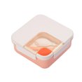 thumbnail image 2 of Lunch Box Compartments Portable Office Square Oven Food Container Leak-Proof Sealing Plastic Carrying Kitchen Organizer with Spoon Pink, 2 of 9
