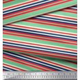 thumbnail image 2 of Soimoi Polyester Crepe Fabric Horizontal Stripe Print Sewing Fabric Yard 52 Inch Wide, 2 of 5