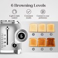 thumbnail image 4 of Salton NuRetro Digital 2 Slice Toaster, Metallic Silver Model ET2183SV, 4 of 8