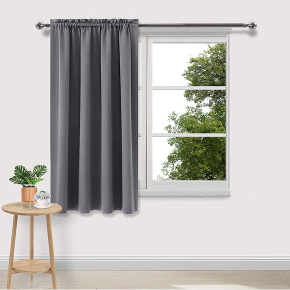 Cagogo Blackout Curtains, Thermal Insulated Energy Saving Curtains for Bedroom Kitchen, 2PC Polyester Solid Color Drapes for Home Office, Noise Reducing Light Blocking Window Treatments for Living