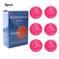 thumbnail image 3 of fastboy 6 Pieces/Set Outdoor Portable Pickleball Assortment 40 Holes Reusable Practise PE Pickle Balls Assorted Kit Birthday Gift Rose Red, 3 of 6