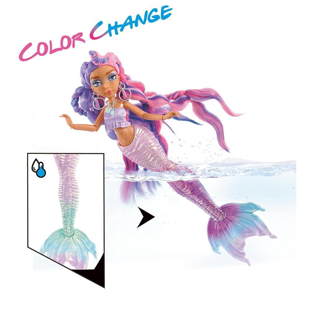 Poupée-mannequin sirène à couleur changeante Mermaze Mermaidz, Kishiko, avec accessoires