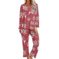 thumbnail image 1 of RKSTN Ensembles de Pyjama pour Femmes 2 Pcs Imprimé Col Rond Manches Courtes Chemise de Nuit et Ensembles Pantalon Vêtements de Détente Pyjamas avec Poches Pyjamas Doux et Confortables, 1 of 5