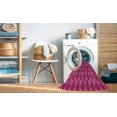 thumbnail image 2 of Ahgly Company Tapis d'Intérieur Lavables en Machine, Carré Transitionnel Néon Rose, Carré de 8', 2 of 7
