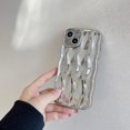 thumbnail image 3 of ORUYROP Designed for iPhone 15 Pro Max Case,Water Ripple Pattern Curly Wave Frame Soft Cute Phone Cover for Men Women Girls(iPhone 15 Pro Max,Silver), 3 of 7
