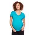 thumbnail image 4 of Paisley Sky Maternity Short Sleeve V-Neck Tee, 4 of 6