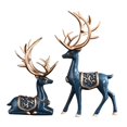 thumbnail image 1 of veasfak Statue Européenne de Renne, Figurine de Cerf à Collectionner Résine Artisanat Cerf Amant Option 3-Bleu, 1 of 7
