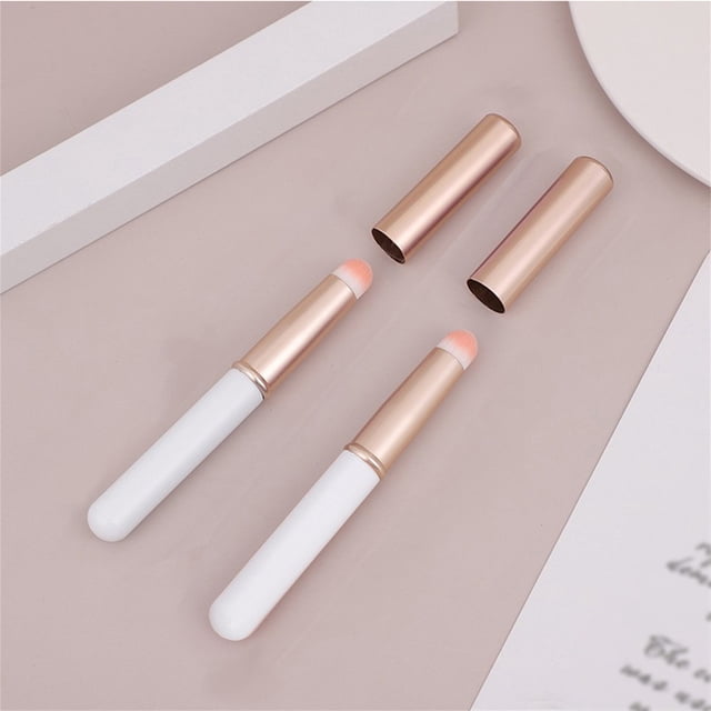 LPSSTORE Silicone Lip Brush with Lid Silicone Makeup Brush Silicone AngLED Concealer Soft Brush Silicone Lip Brush New Portable Round Head Silicone Makeup Brush Lip Brush