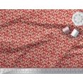 thumbnail image 3 of Soimoi Poly Georgette Fabric Leaves & Poppy Floral Print Sewing Fabric Yard 42 Inch Wide, 3 of 6