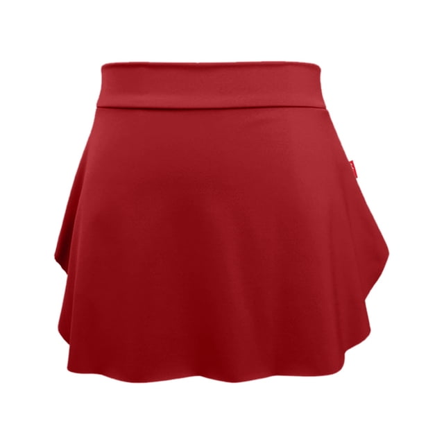 Womens Elastic Ballet Dance Skirt - Pull On Side Split Mini Skirt - Suitable for Skating Gymnastics Performance Daily Wear