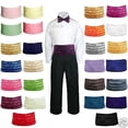 thumbnail image 1 of 27 Couleurs Nœud Papillon en Satin Cummerbund pour Bébé Tout-Petit Enfant Garçon Complet Formel Smoking, 1 of 2