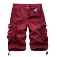 thumbnail image 1 of Birdeem Mens Casual Pure Color Outdoors Pocket Beach Work Trouser Cargo Shorts Pant, 1 of 1