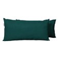 thumbnail image 2 of Vargottam Indoor/Outdoor Polyester Fabric Lumbar Pillow With Insert, All-Weather Waterproof Decorative Throw Pillow for Patio Furniture-Set of 2 - Teal Blue, 2 of 7