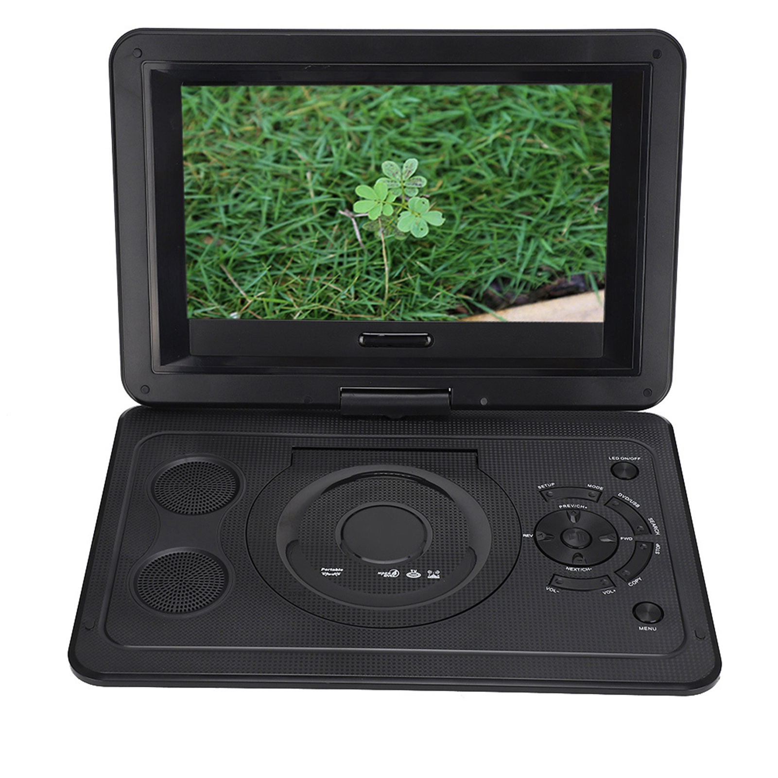 Lecteur DVD, Écran LCD 16:9 Lecteur DVD Portable, Résolution HD 800x480 pour Maison Bureau Voiture Véhicule
