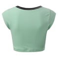 thumbnail image 5 of Kcodviy Womens V Neck Short 1X Top Sleeve Racer Back Tank Active Crop Pack Tops Halter Neck Crop Active Top Set Women Top, 5 of 5