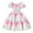 Pink, variant on Toddler Girls Short Sleeve Prints Dress Dance Party Dresses Clothes