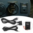 thumbnail image 1 of Loewten AUX Extension Cable,Dash Audio Adapter,3.5mm AUX Extension Cable Adapter Flush Mount USB Port Headphone Jack Panel Mounting For Car Boat, 1 of 8