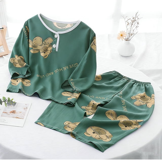 Tenue d'Intérieur d'Été à Manches Courtes Imprimée pour Garçons et Filles