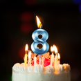 thumbnail image 2 of Hearth & Gear Birthday Candles Extended Big Number Candle Multicolor 3D Design Cake Topper Decoration For Any Celebration Glass Candle Stand 3-wick Candle Holder Tall Candle Stand Table Top Candle, 2 of 7