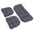 thumbnail image 2 of U-Shaped Twill Tufted Settee Cushion Set (Set Of 3), 2 of 3