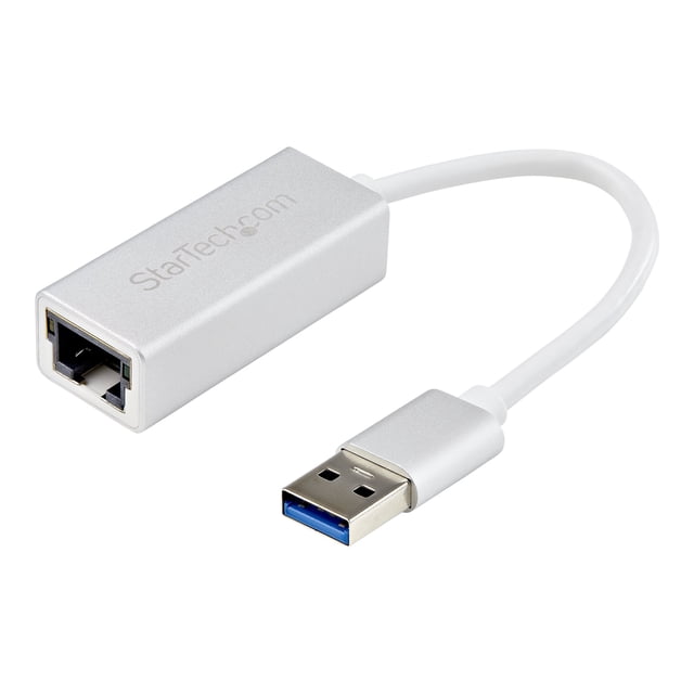 StarTech.com Adaptateur Réseau USB 3.0 vers Gigabit - Argent - Design en Aluminium Élégant pour MacBook, Chromebook Ou Tablette - Support de Pilote Natif (USB31000SA) - Adaptateur Réseau - USB 3.0 - Ethernet Gigabit x 1 - Argent