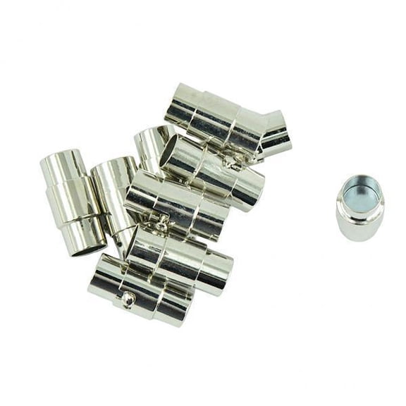 veasfak Lot de 2-11 10 Ensembles Fermoirs Connecteurs de Bracelet en Cuir pour Bricolage 2 Pcs