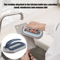 thumbnail image 4 of Pot Cleaning Sponge Handle Dish Bowl Sponge Pot Brush Bathtub Rust Removal Tool for Kitchen Bathroom, Dark Blue, 4 of 8