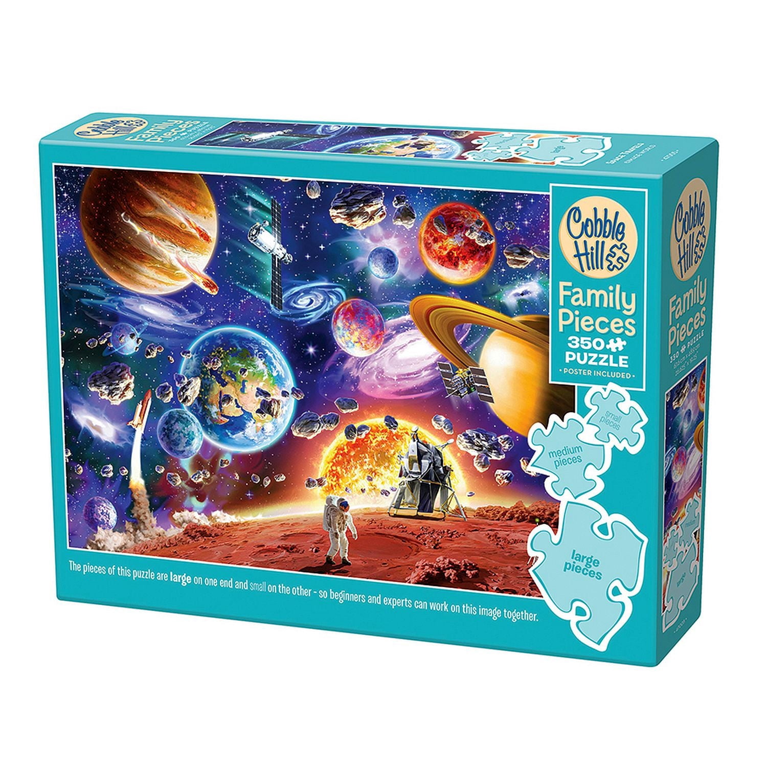 Cobble Hill Family Piece's 350 Puzzle - Space Travels - Sample Poster Included
