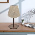 thumbnail image 3 of Rattan Lamp Shade Woven Lampshade for Table Lamp Chandelier Ceiling Rose Gold, 3 of 8