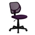 thumbnail image 1 of Chaise de travail pivotante en maille violette à dossier mi-hauteur, 1 of 9