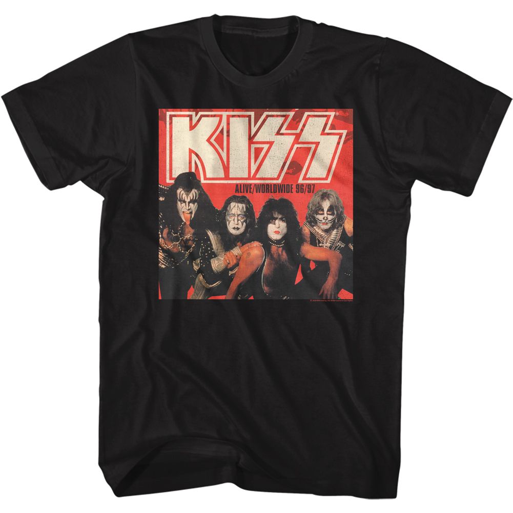 Kiss Alive Worldwide Black Adult Classic T-Shirt