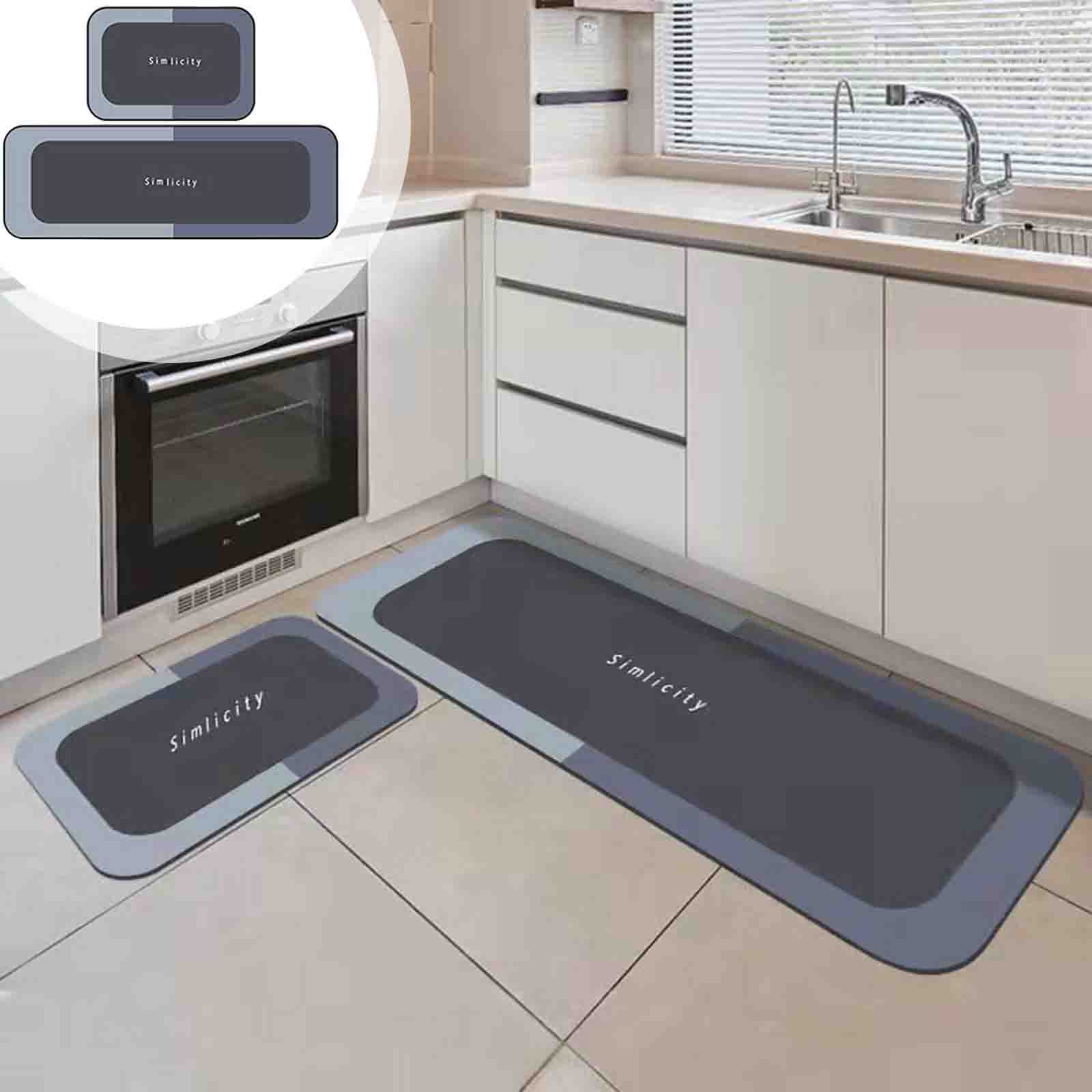 Czzoypi Super Absorbent Bathroom Rug, Crystal Velvet Non Slip Bath Mat Set, Fast Drying Washable Floor Mats for Shower Tub Sink Kitchen Laundry Room