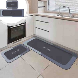 Czzoypi Super Absorbent Bathroom Rug, Crystal Velvet Non Slip Bath Mat Set, Fast Drying Washable Floor Mats for Shower Tub Sink Kitchen Laundry Room