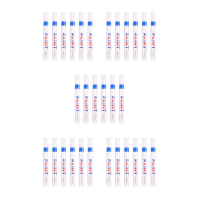 Youkk 6pcs/set Marker Pens Easy To And Waterproof For Wide Range Of Surfaces No Fade Car Paint Pen blue 5Set