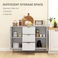 thumbnail image 4 of HOMCOM Buffet Bahut avec 3 Tiroirs et Tablettes Ajustables, Blanc, 4 of 10