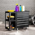 thumbnail image 2 of HOMCOM 7-Drawer Tool Chest with Side Shelf, Lockable Tool Box, Black, 2 of 10