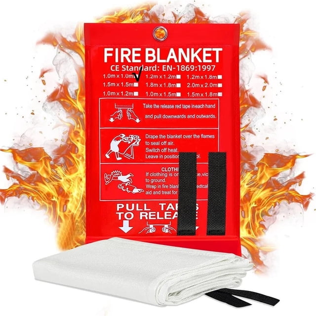 Couverture de Sécurité Ignifuge, Couverture d'Extinction Premium, Réponse Rapide + Rangement Facile, Design Compact, pour Maison/bureau, Suppression Efficace de l'Incendie, Équipement de Sécurité d'Urgence Hzhnb