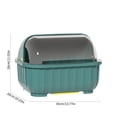 thumbnail image 3 of Vadktai Dish Drying Rack, Plastic Nursing Bottle Holder with Cover Removable Drainboard, Small Size Plate Cup Dish Dryer Tray Drainer for Kitchen Counter, 3 of 9