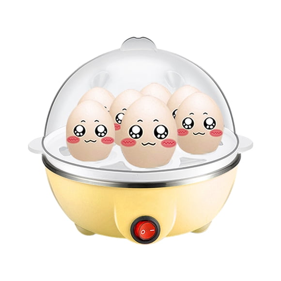 Egg Cooker 7 Egg Capacity Hard Boiled Egg Cooker Anti-dry Electric Egg Boiler with 40mL Measuring Cup Steam Vegetables