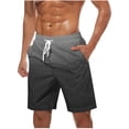 thumbnail image 2 of EOYWHK Mens Gym Shorts Big and Tall Athletic Swimwear Shorts Gradient Color Board Shorts Elastic Waist Beach Shorts Drawstring with Pockets ,Sizes S-5XL, 2 of 5