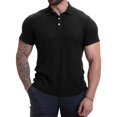 thumbnail image 3 of FNFYFH Clearance Chemises de Golf pour Hommes Col Manches Courtes T-Shirts Été Col Rabattu Blouses Noir,m, 3 of 8