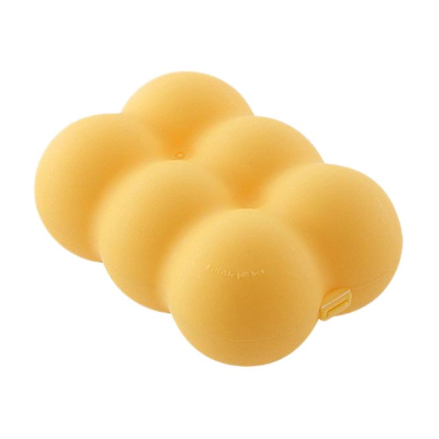 Boîte Organisatrice à Compartiments, Contenant de Vitamines de Voyage à 6 Sections avec Forme Unique pour Usage Extérieur Portable
